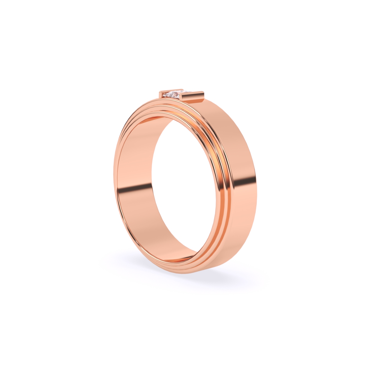 Princess Cut Lab Grown Diamond Men's Ring