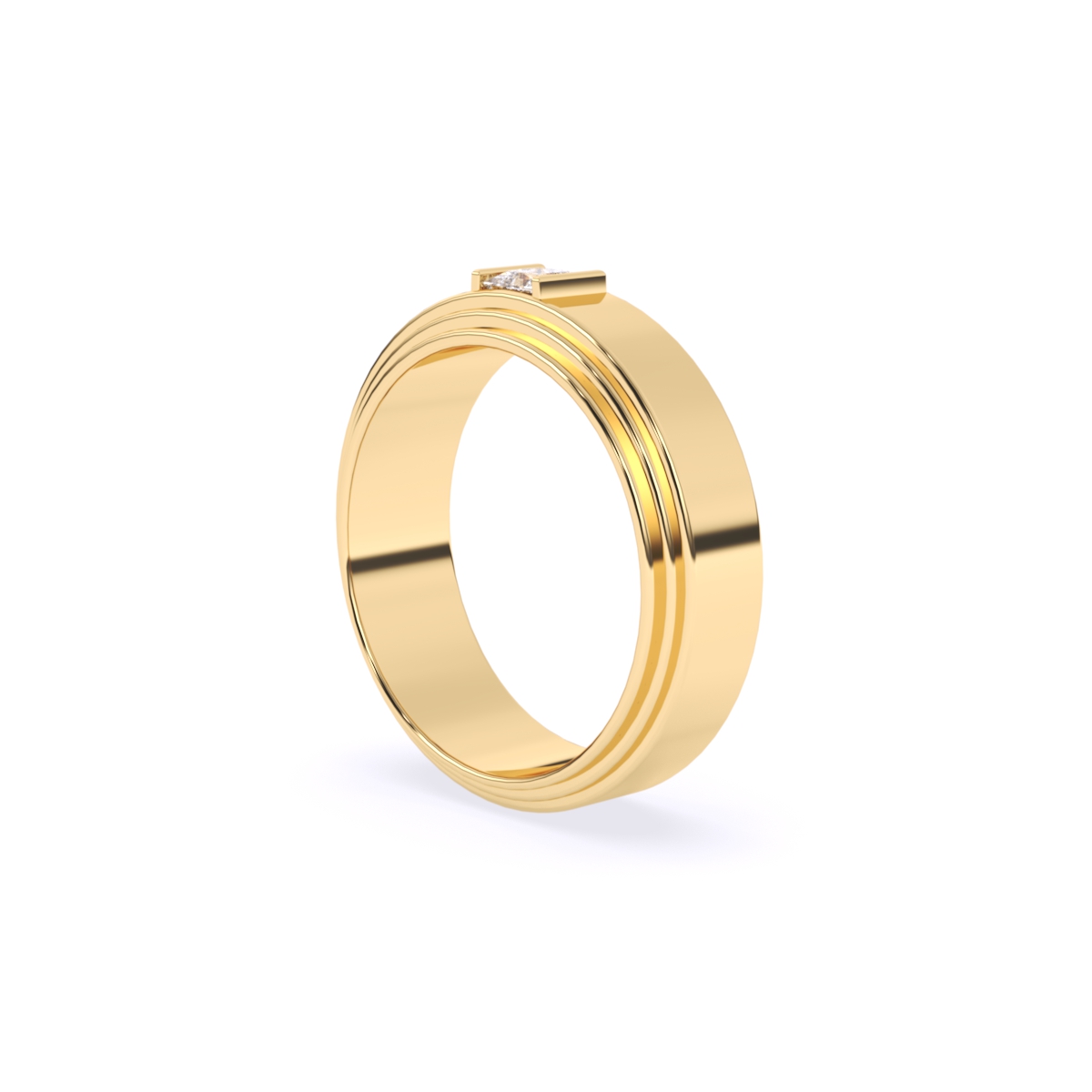 Princess Cut Lab Grown Diamond Men's Ring