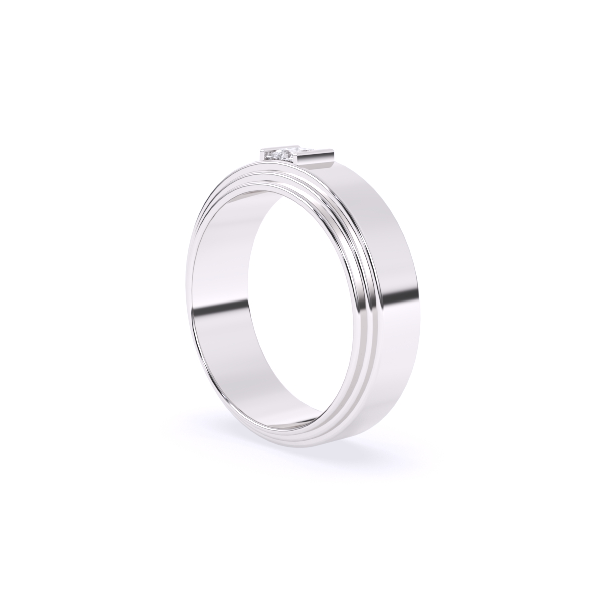 Princess Cut Lab Grown Diamond Men's Ring