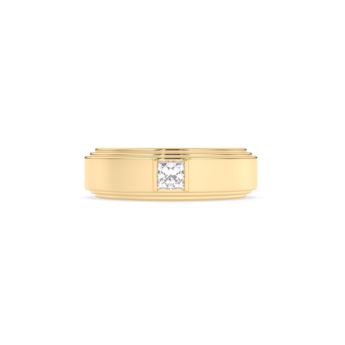 Princess Cut Lab Grown Diamond Men's Ring