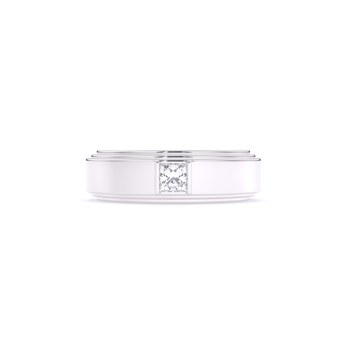 Princess Cut Lab Grown Diamond Men's Ring