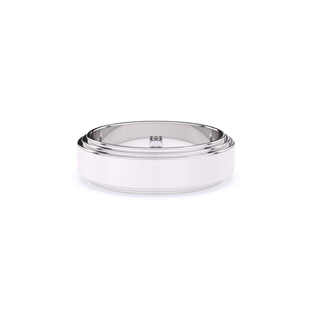 Princess Cut Lab Grown Diamond Men's Ring