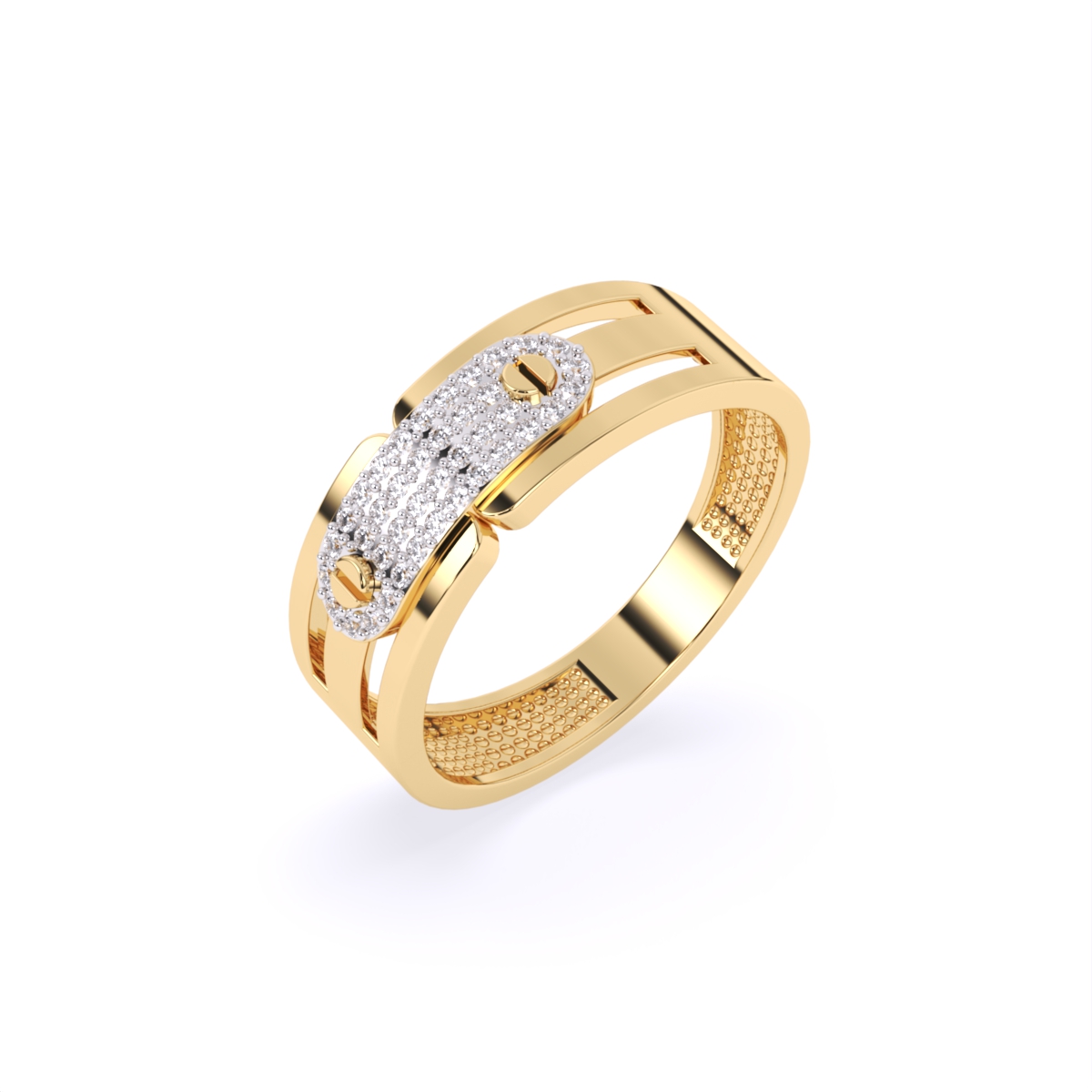 Round Men's Lab Grown Diamond Ring