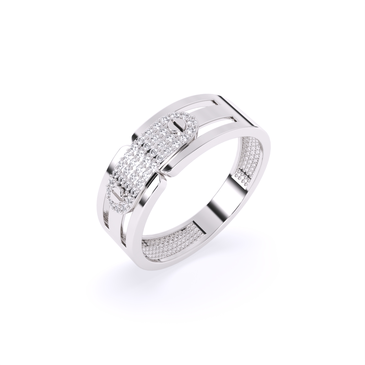Round Men's Lab Grown Diamond Ring