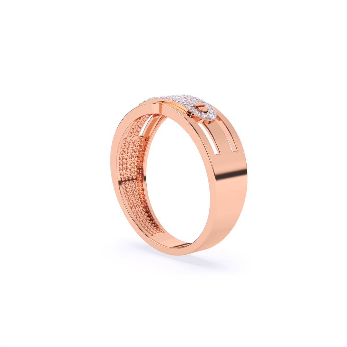 Round Men's Lab Grown Diamond Ring