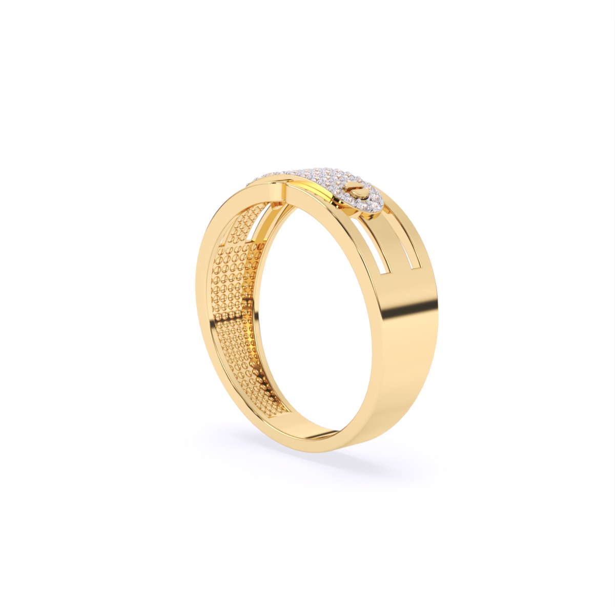 Round Men's Lab Grown Diamond Ring