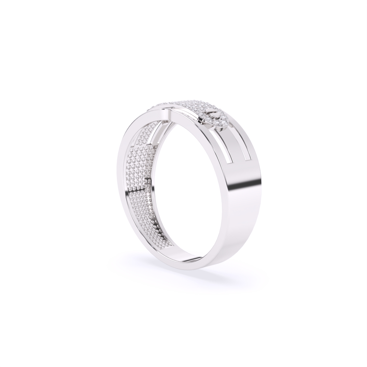 Round Men's Lab Grown Diamond Ring