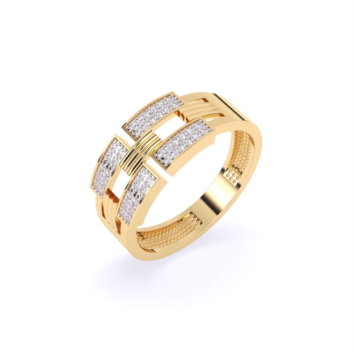 Round Lab Grown Diamond Ring For Him