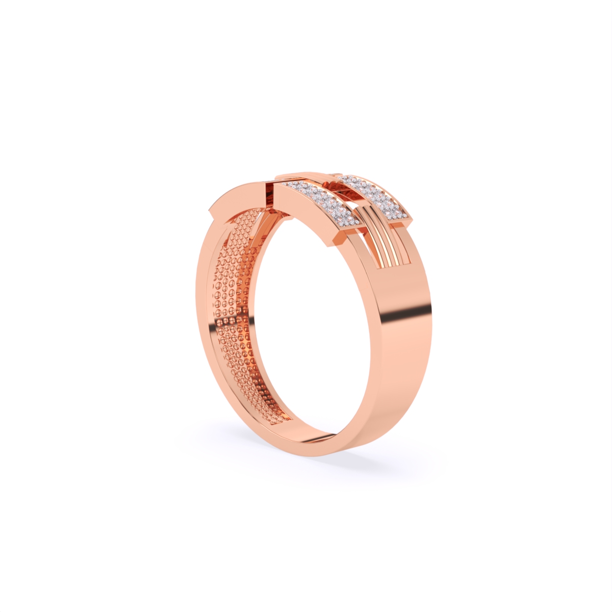 Round Lab Grown Diamond Ring For Him