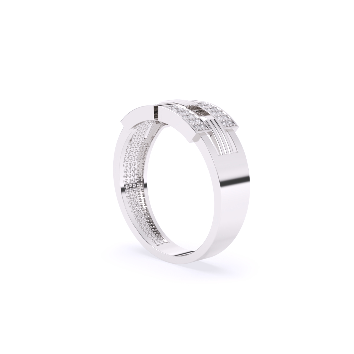 Round Lab Grown Diamond Ring For Him