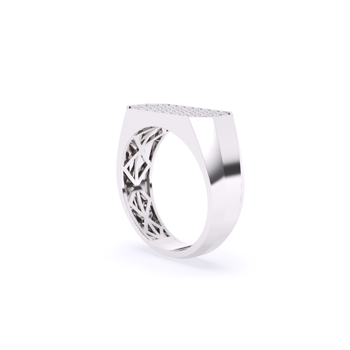 Round Cluster Engagement Ring For Men