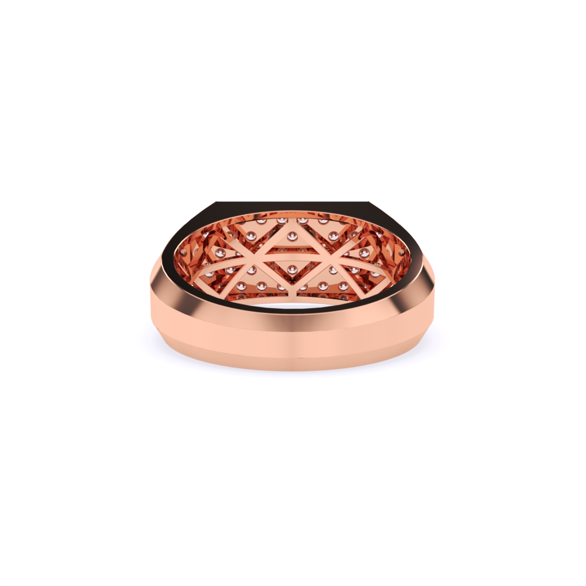 Round Cluster Engagement Ring For Men