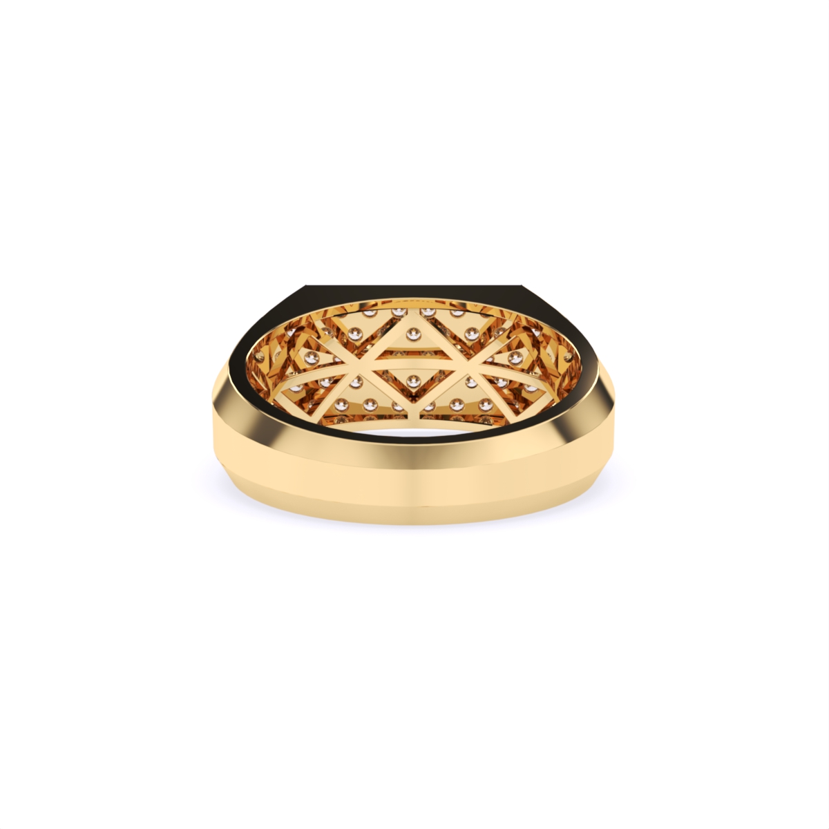 Round Cluster Engagement Ring For Men