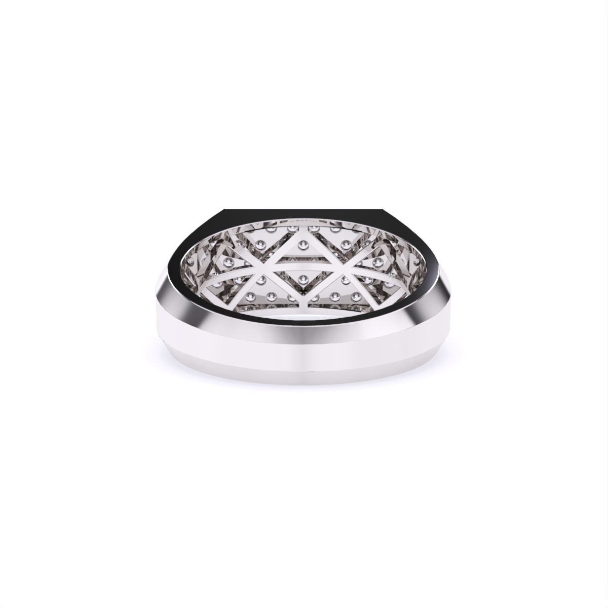 Round Cluster Engagement Ring For Men