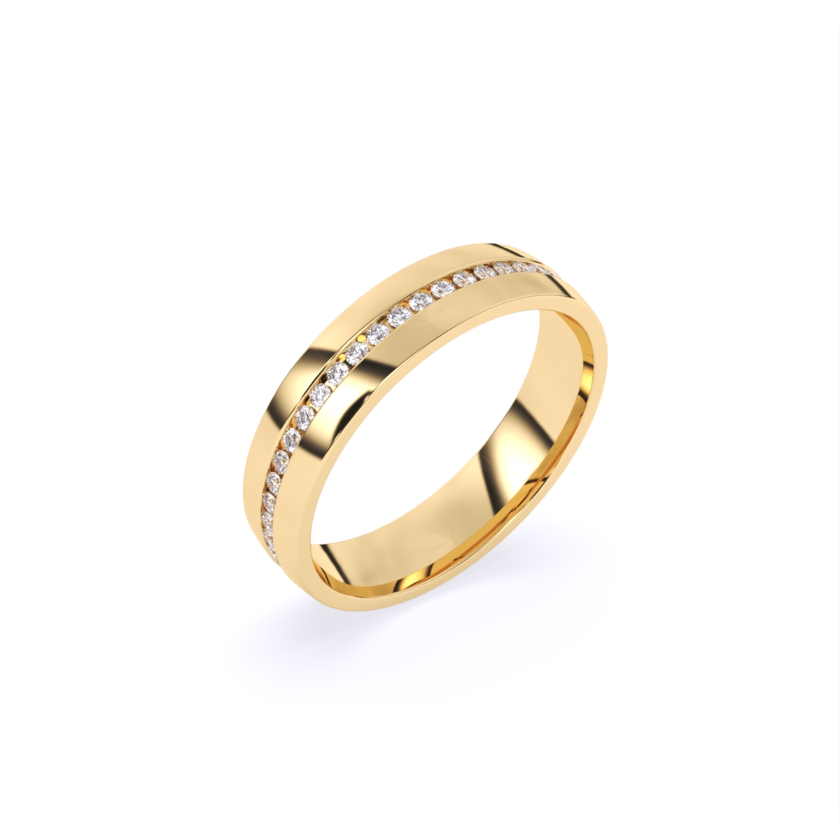 Channel Setting Lab Grown Diamond Men's Band
