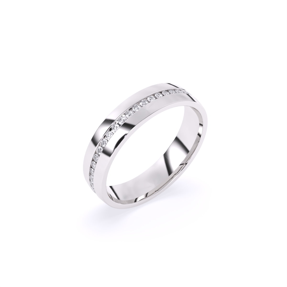 Channel Setting Lab Grown Diamond Men's Band