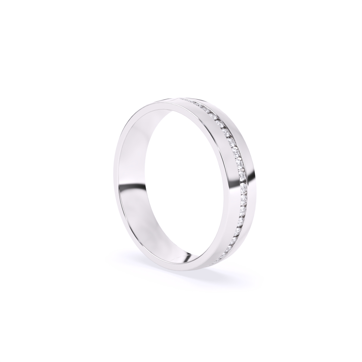 Channel Setting Lab Grown Diamond Men's Band