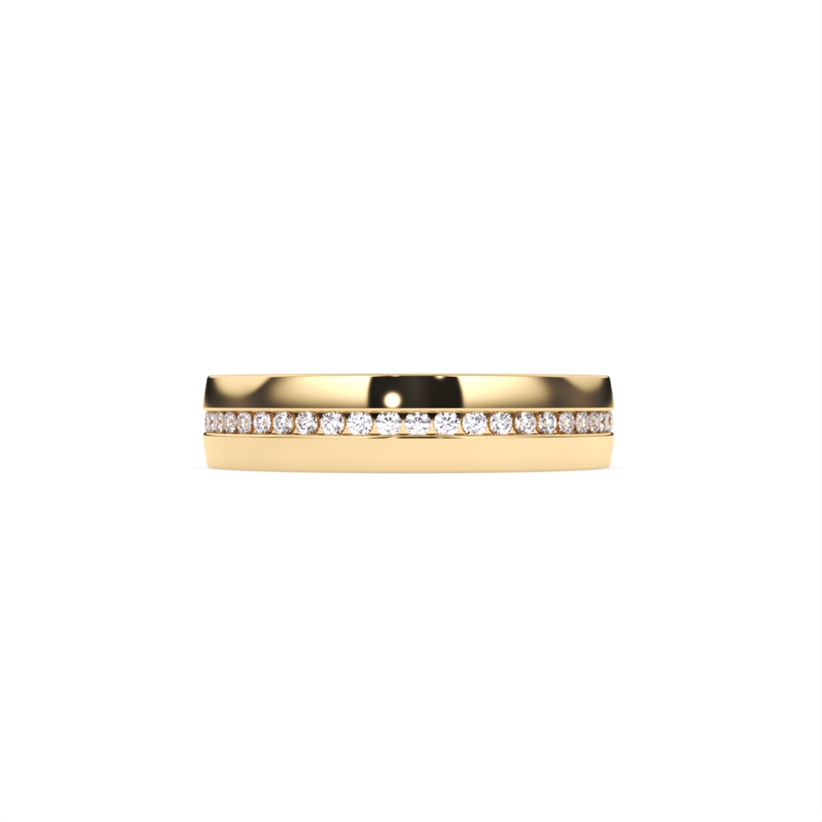 Channel Setting Lab Grown Diamond Men's Band