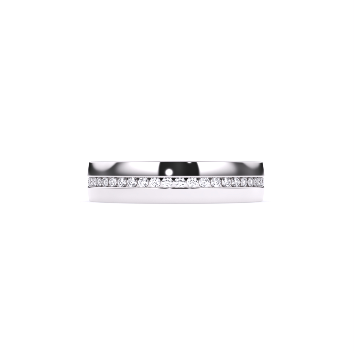 Channel Setting Lab Grown Diamond Men's Band