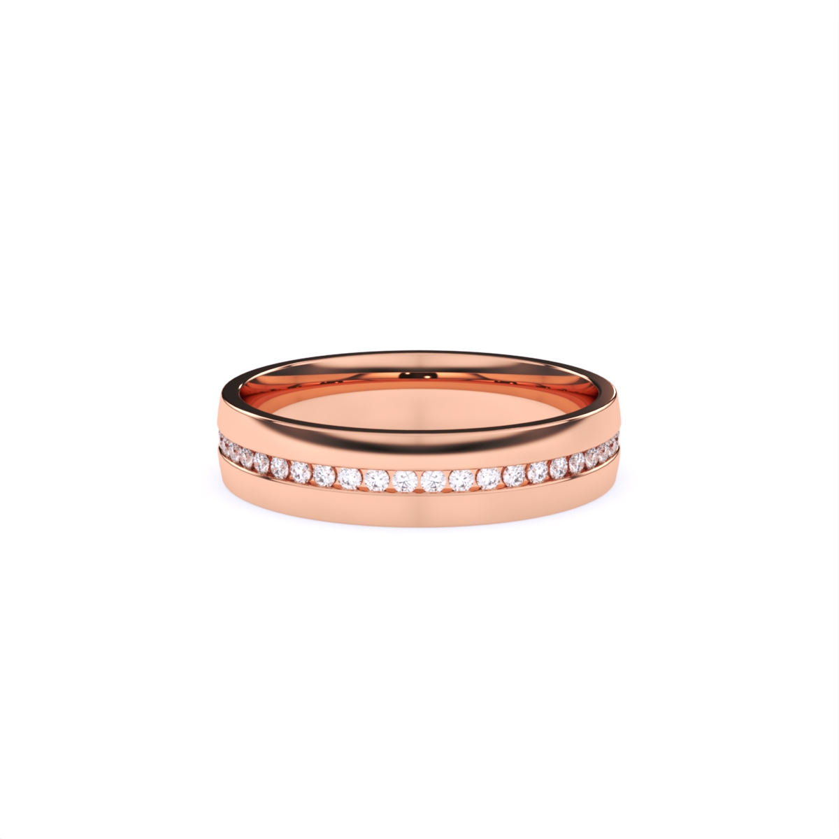 Channel Setting Lab Grown Diamond Men's Band