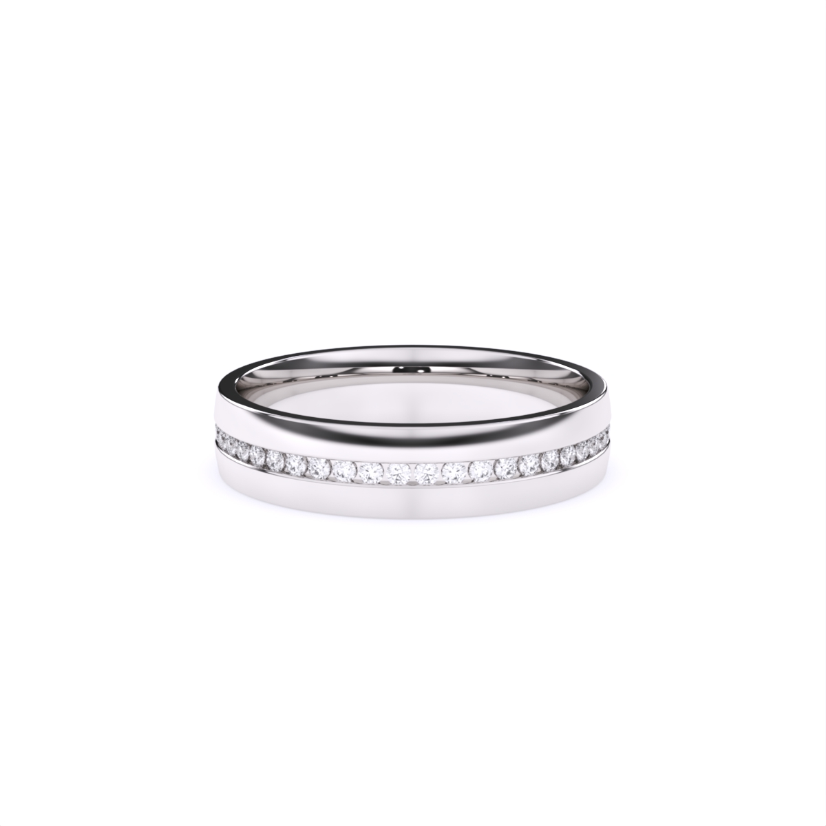 Channel Setting Lab Grown Diamond Men's Band