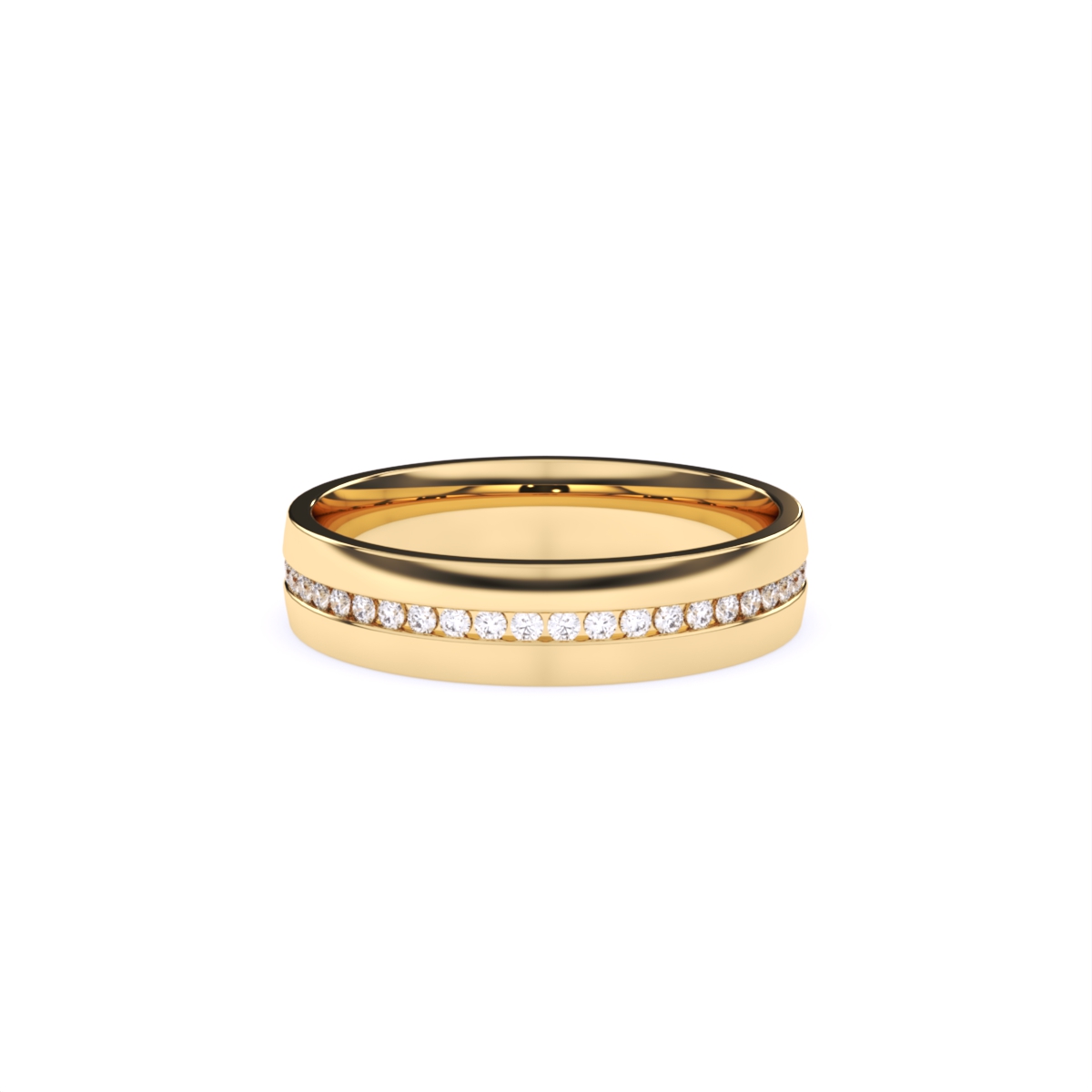 Channel Setting Lab Grown Diamond Men's Band