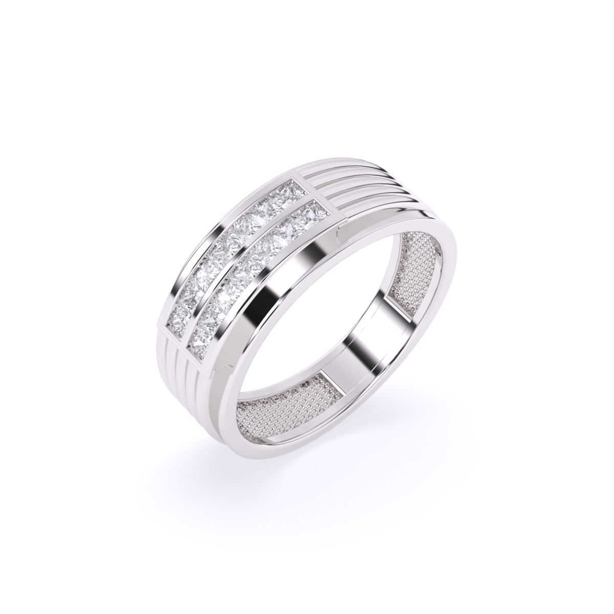 Elegant Modern Design Lab Diamond Men's Ring