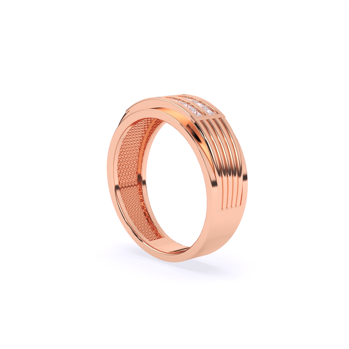 Elegant Modern Design Lab Diamond Men's Ring