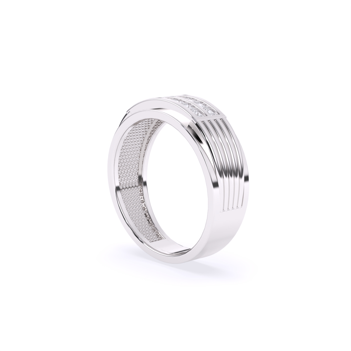 Elegant Modern Design Lab Diamond Men's Ring
