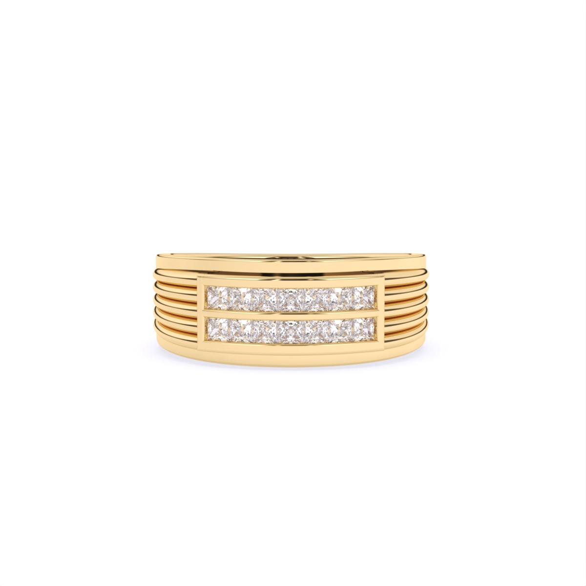 Elegant Modern Design Lab Diamond Men's Ring