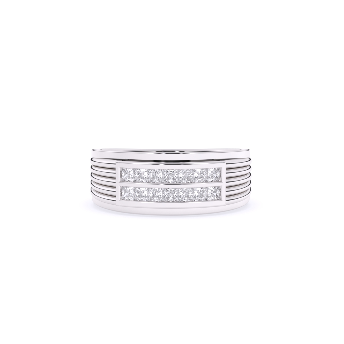 Elegant Modern Design Lab Diamond Men's Ring