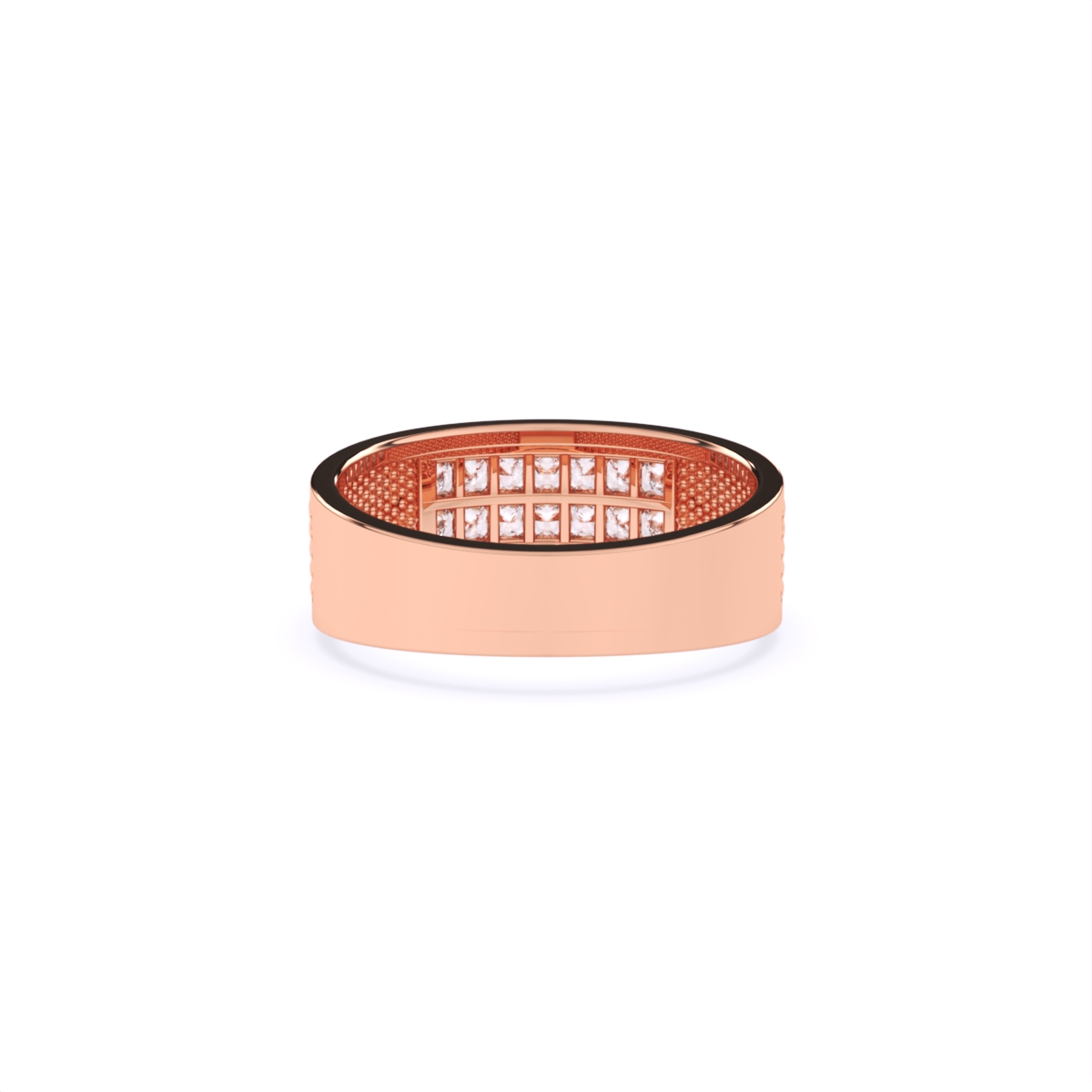 Elegant Modern Design Lab Diamond Men's Ring