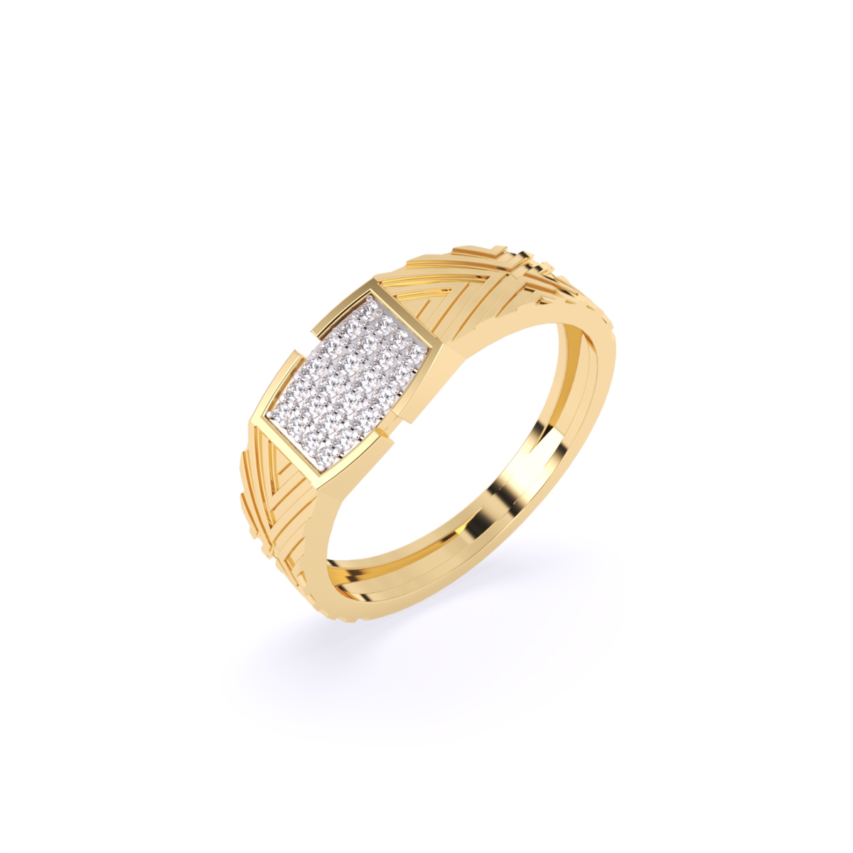 Sparkling Men's Lab Grown Diamond Ring