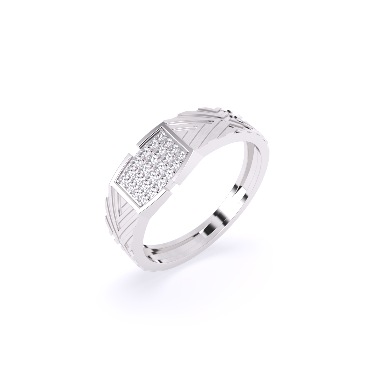 Sparkling Men's Lab Grown Diamond Ring