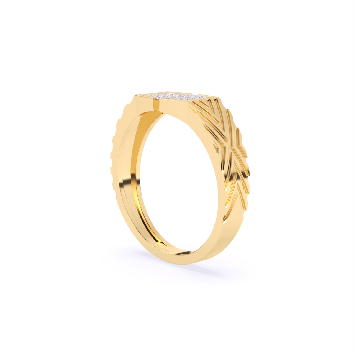 Sparkling Men's Lab Grown Diamond Ring