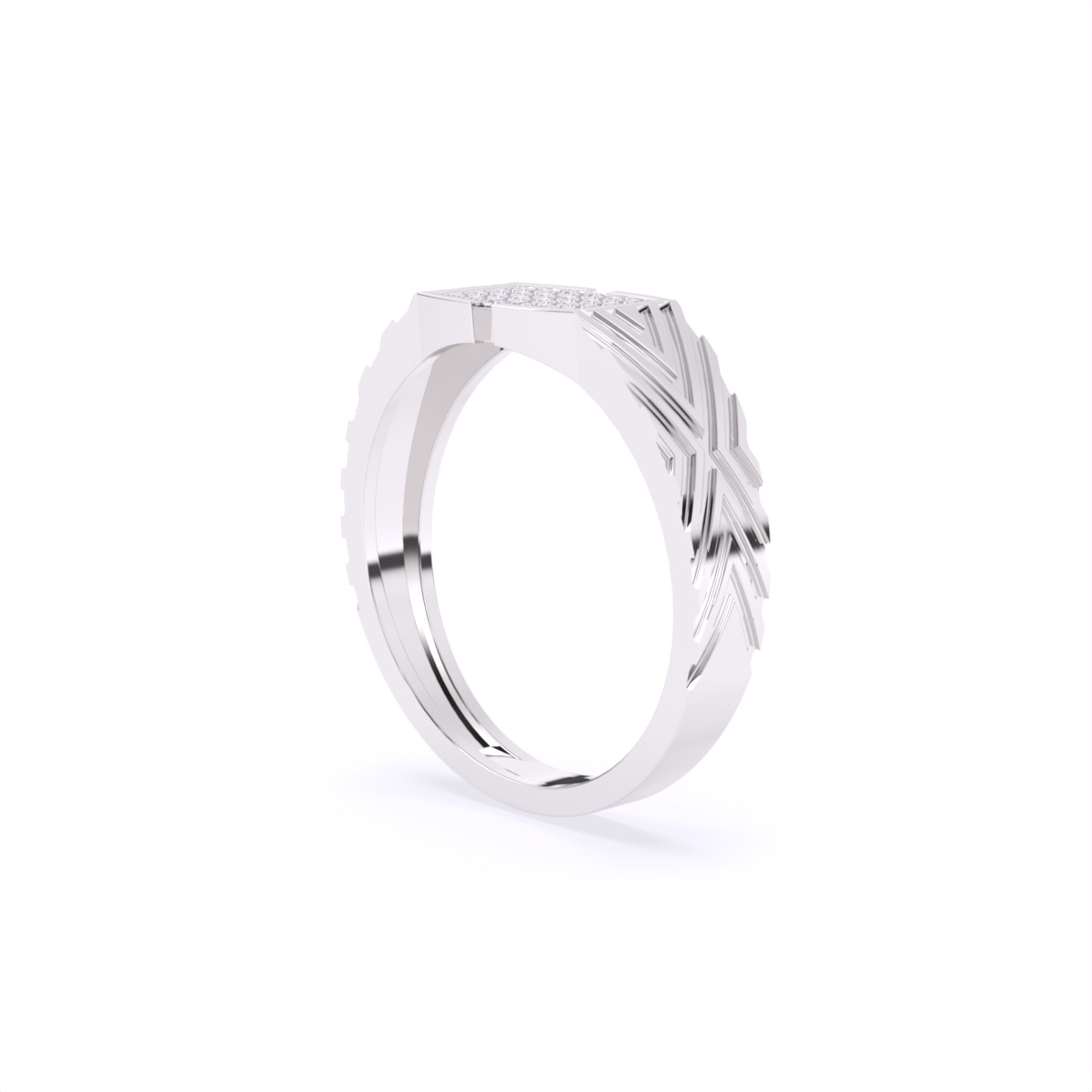 Sparkling Men's Lab Grown Diamond Ring