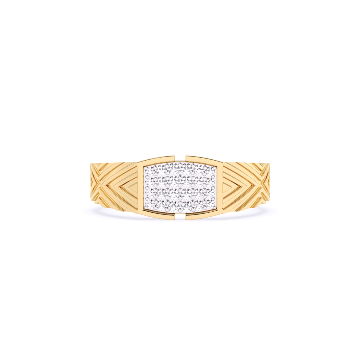 Sparkling Men's Lab Grown Diamond Ring