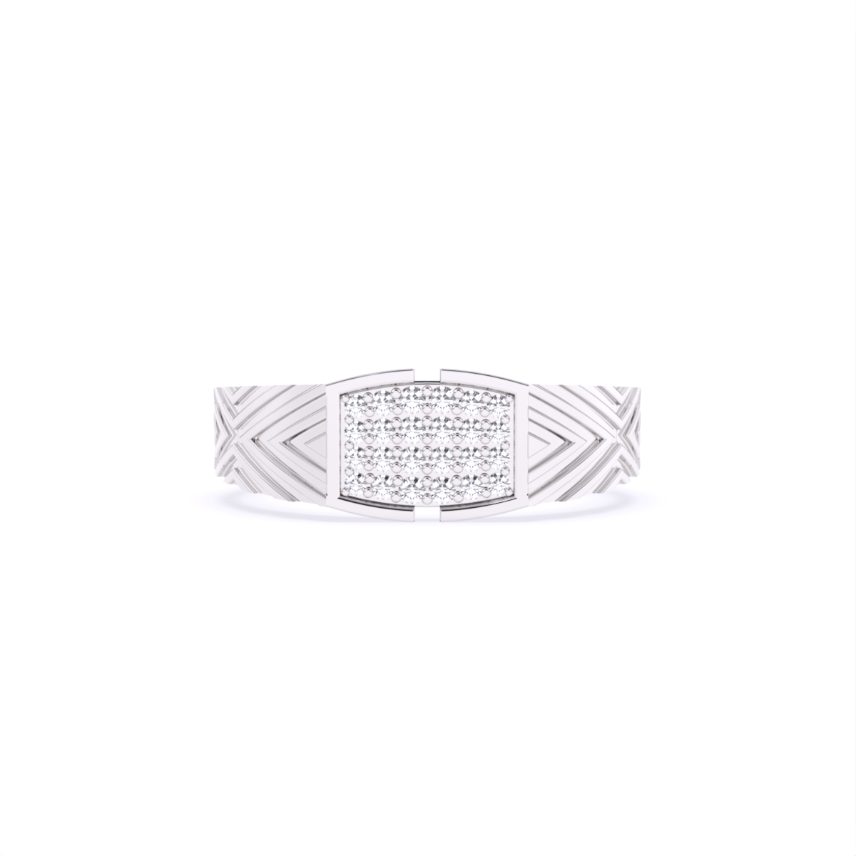 Sparkling Men's Lab Grown Diamond Ring