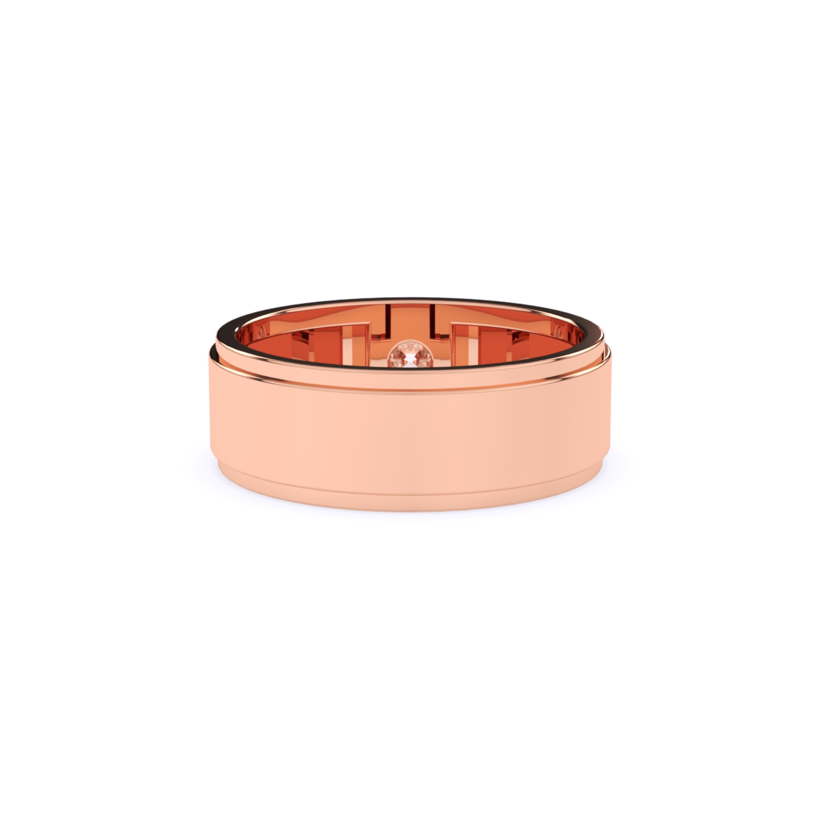 Round Cut Lab Grown Diamond Men's Band Ring