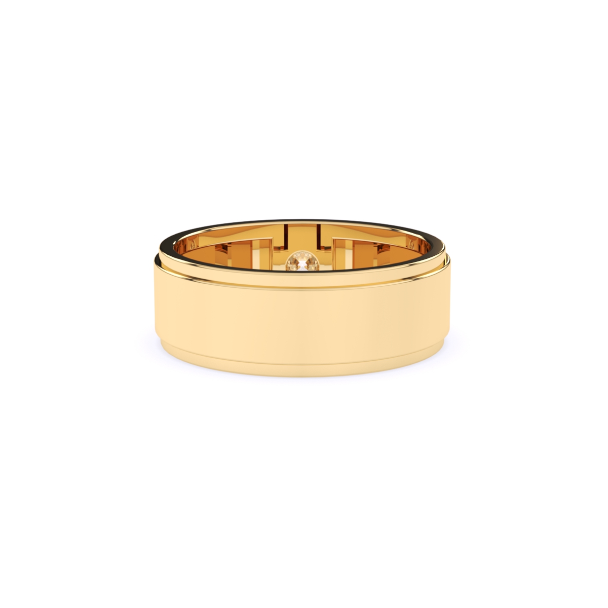 Round Cut Lab Grown Diamond Men's Band Ring