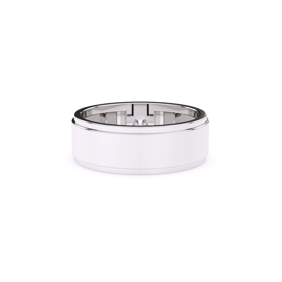 Round Cut Lab Grown Diamond Men's Band Ring