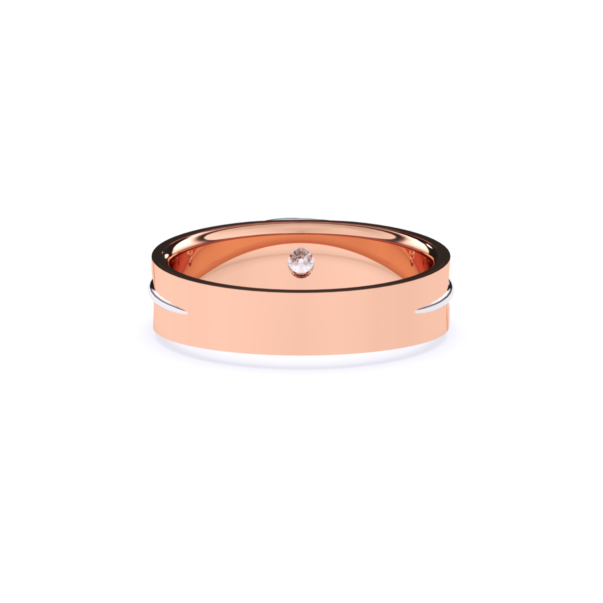 Solitaire Lab Grown Diamond Men's Band