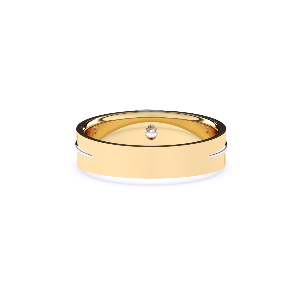 Solitaire Lab Grown Diamond Men's Band