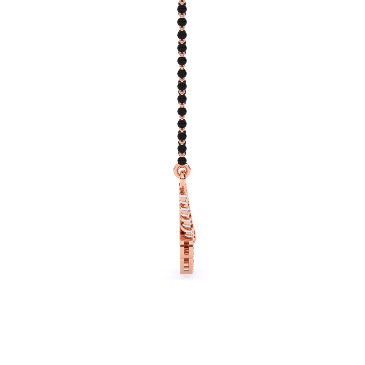 Gold Mangalsutra with Five Dazzling Circular Charms