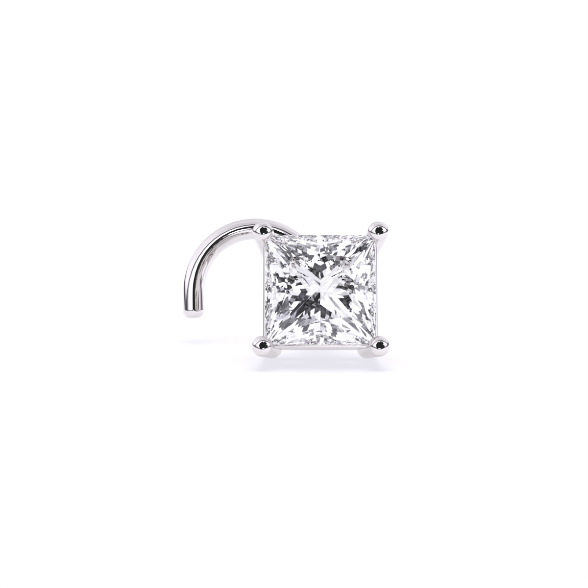 Princess Lab Grown Diamond Nose Pin