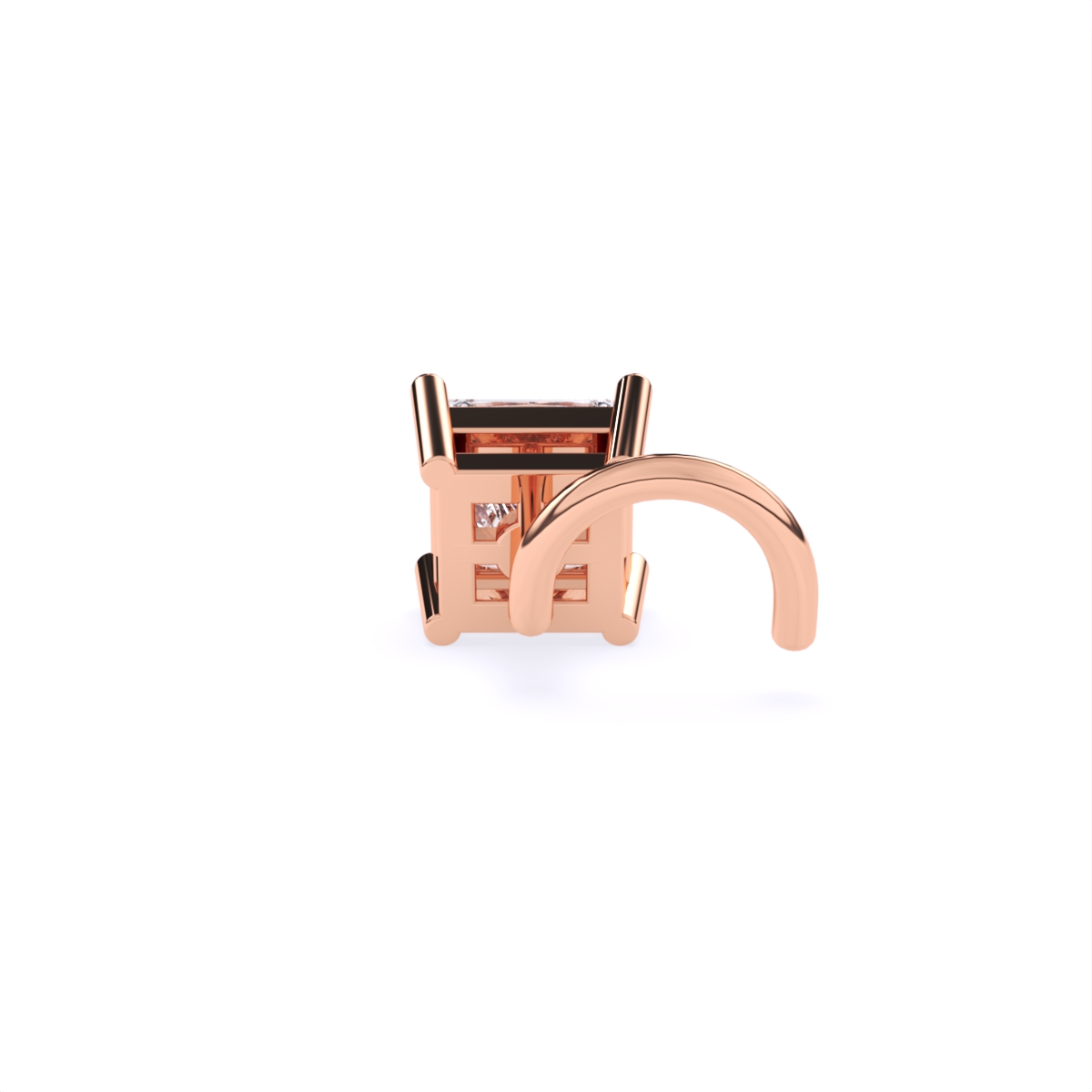 Princess Lab Grown Diamond Nose Pin