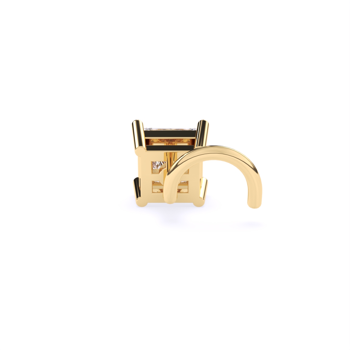 Princess Lab Grown Diamond Nose Pin