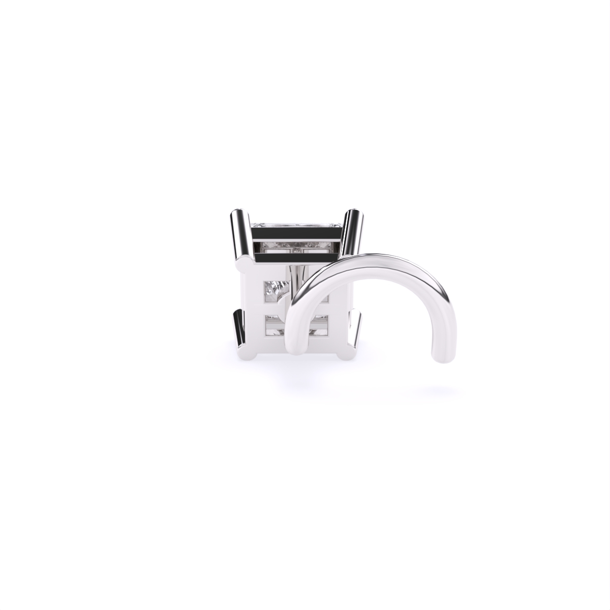 Princess Lab Grown Diamond Nose Pin