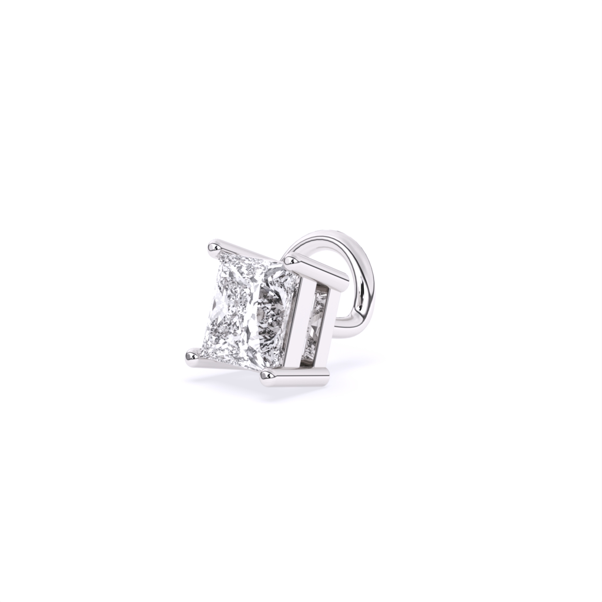 Princess Lab Grown Diamond Nose Pin