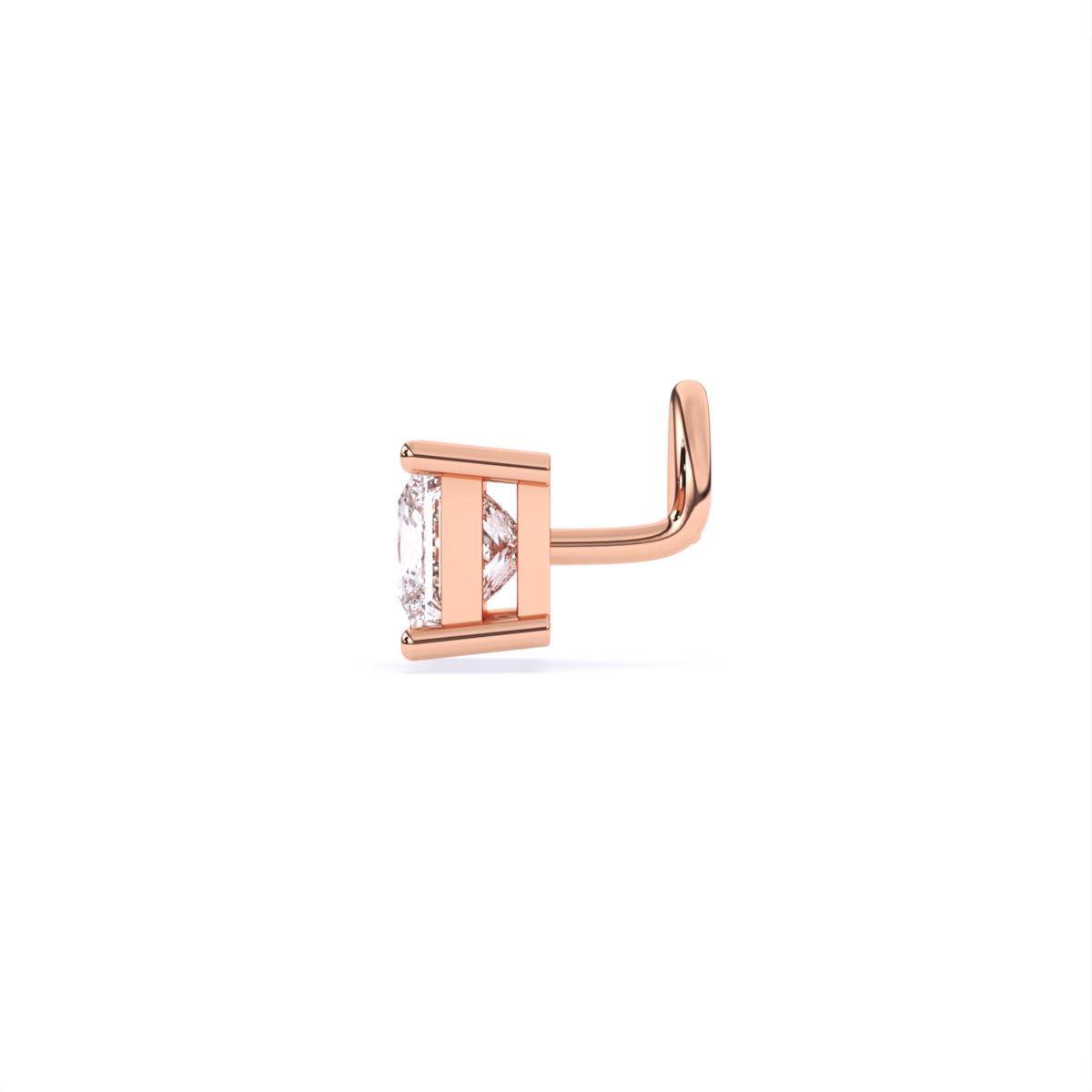 Princess Lab Grown Diamond Nose Pin